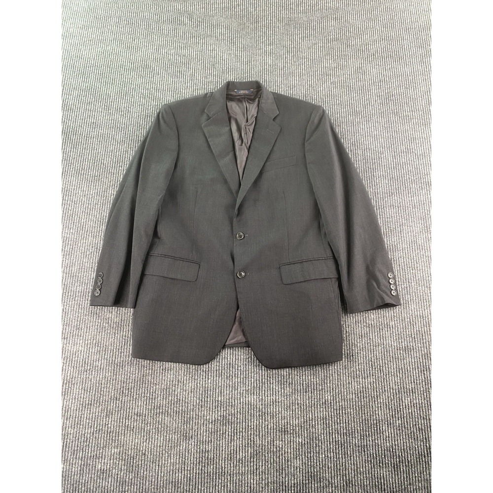 Brooks Brothers Suit Jacket 42 R Gray Wool Solid Maidson Estrato Trabaldo Togna